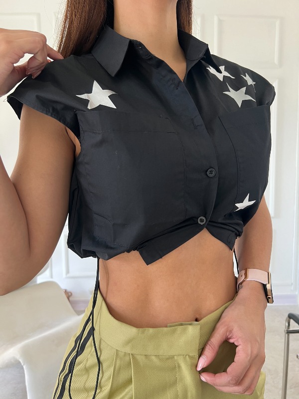 Camisa Corta de Estrellas