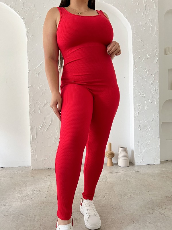 Enterizo Rojo Acanalado PR7