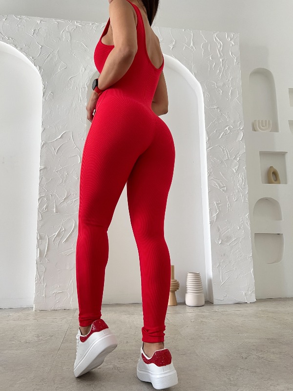 Enterizo Rojo Acanalado PR7