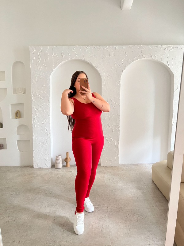 Enterizo Rojo Acanalado PR7