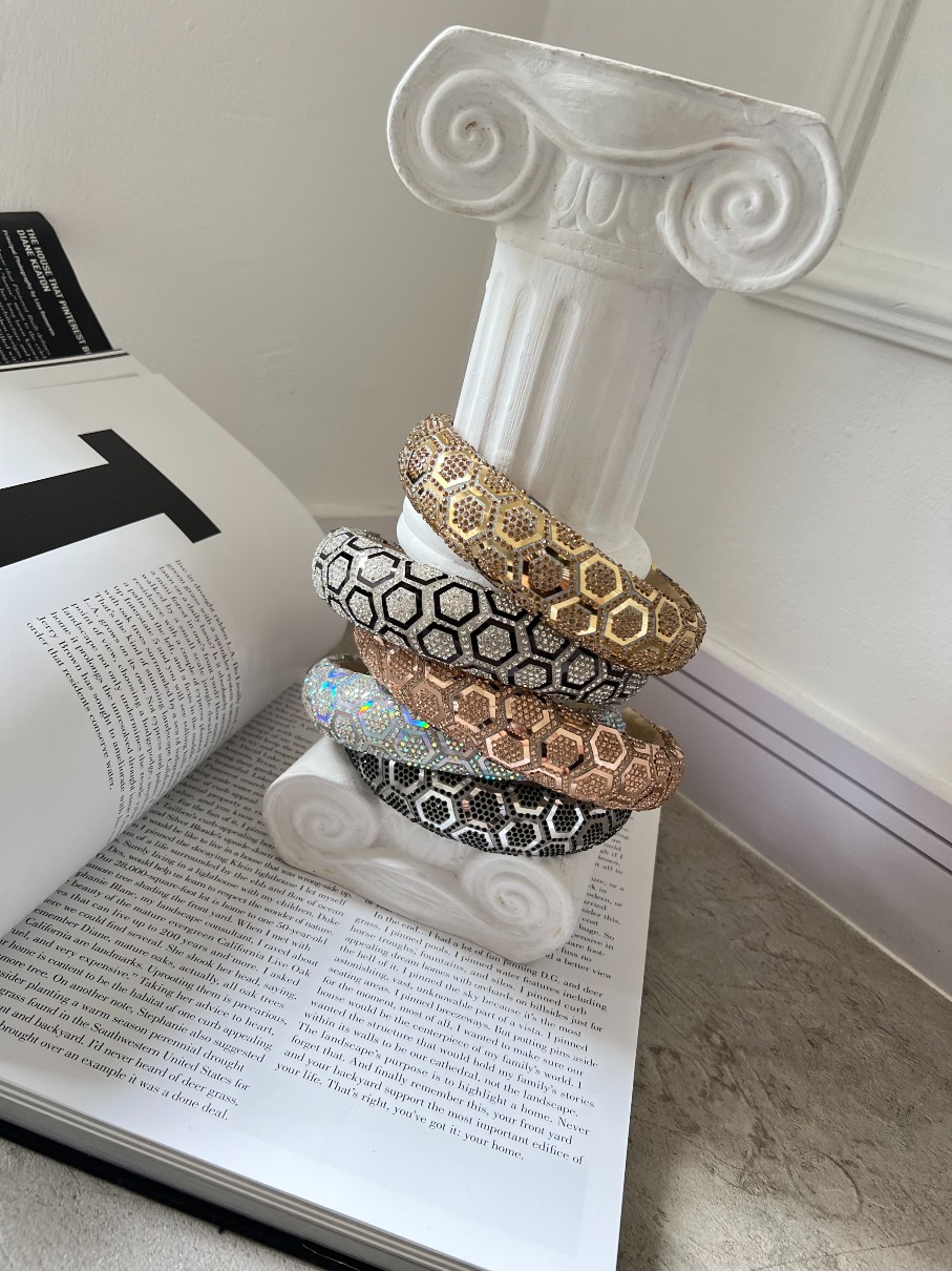 Diademas de Pedrería Hexagonal