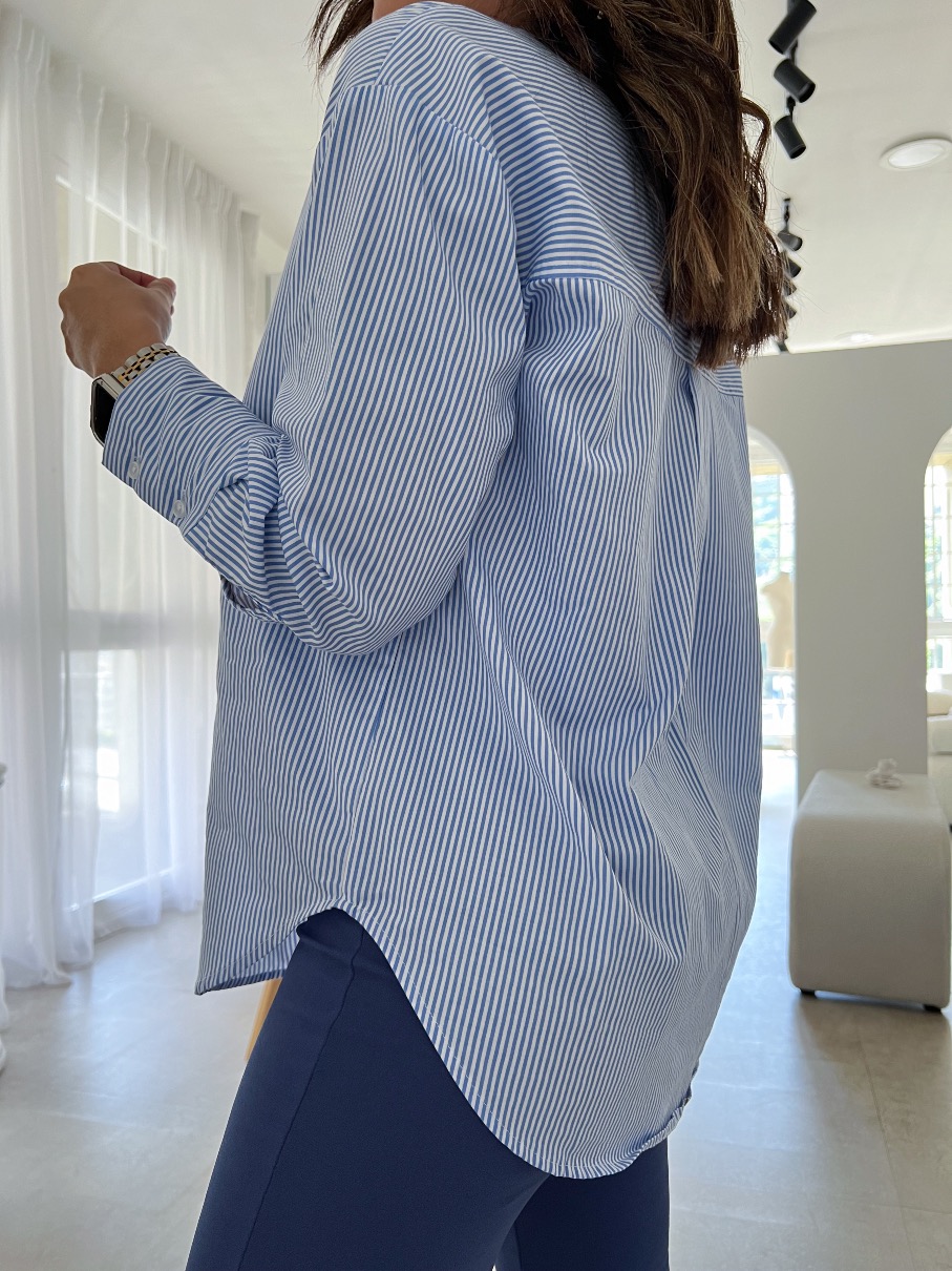 Camisa de rayas blue