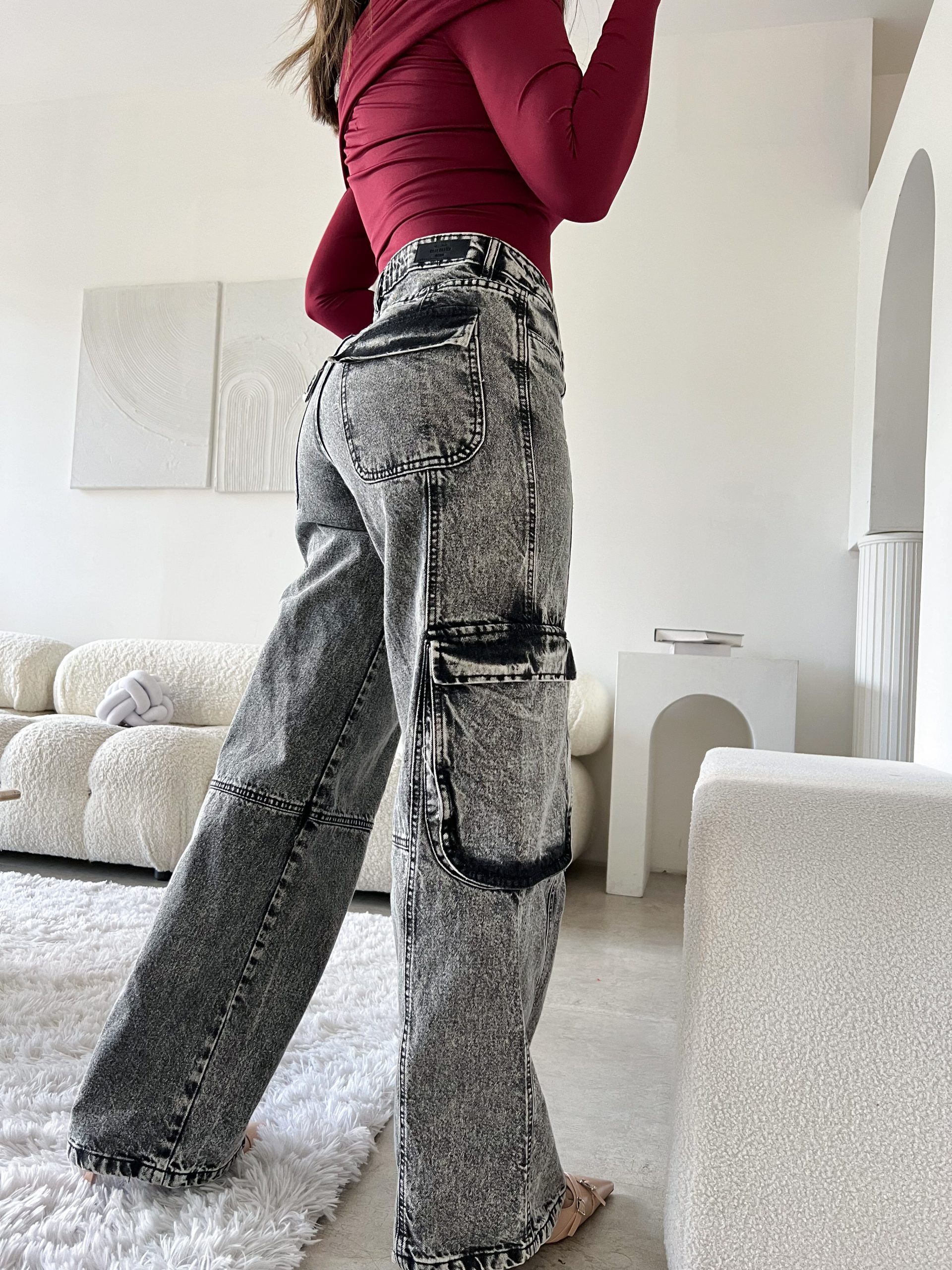 Jean cargo Nevado gris