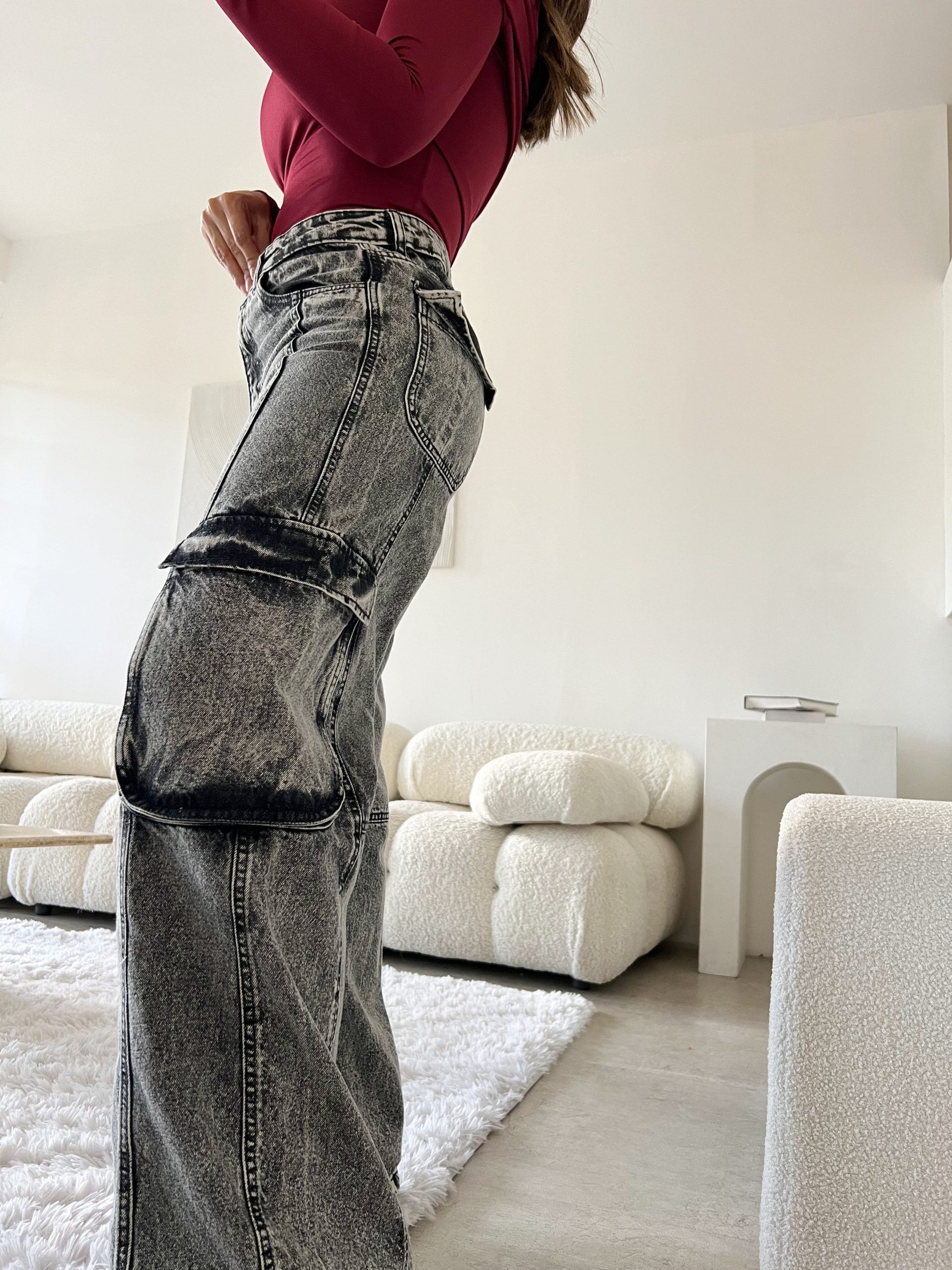 Jean cargo Nevado gris