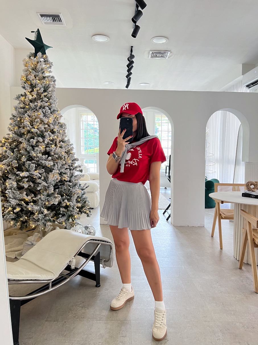 Falda short GRIS  Plizos