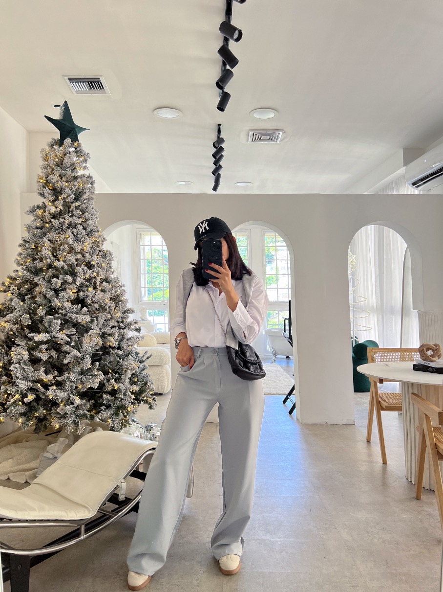 Pantalon de Vestir Gris doble pretina