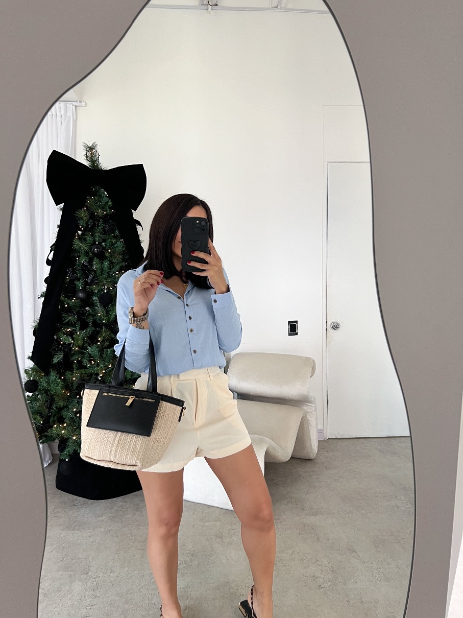 Short de Vestir Crema