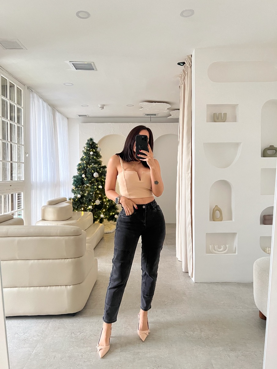 Bustier Beige trenzado