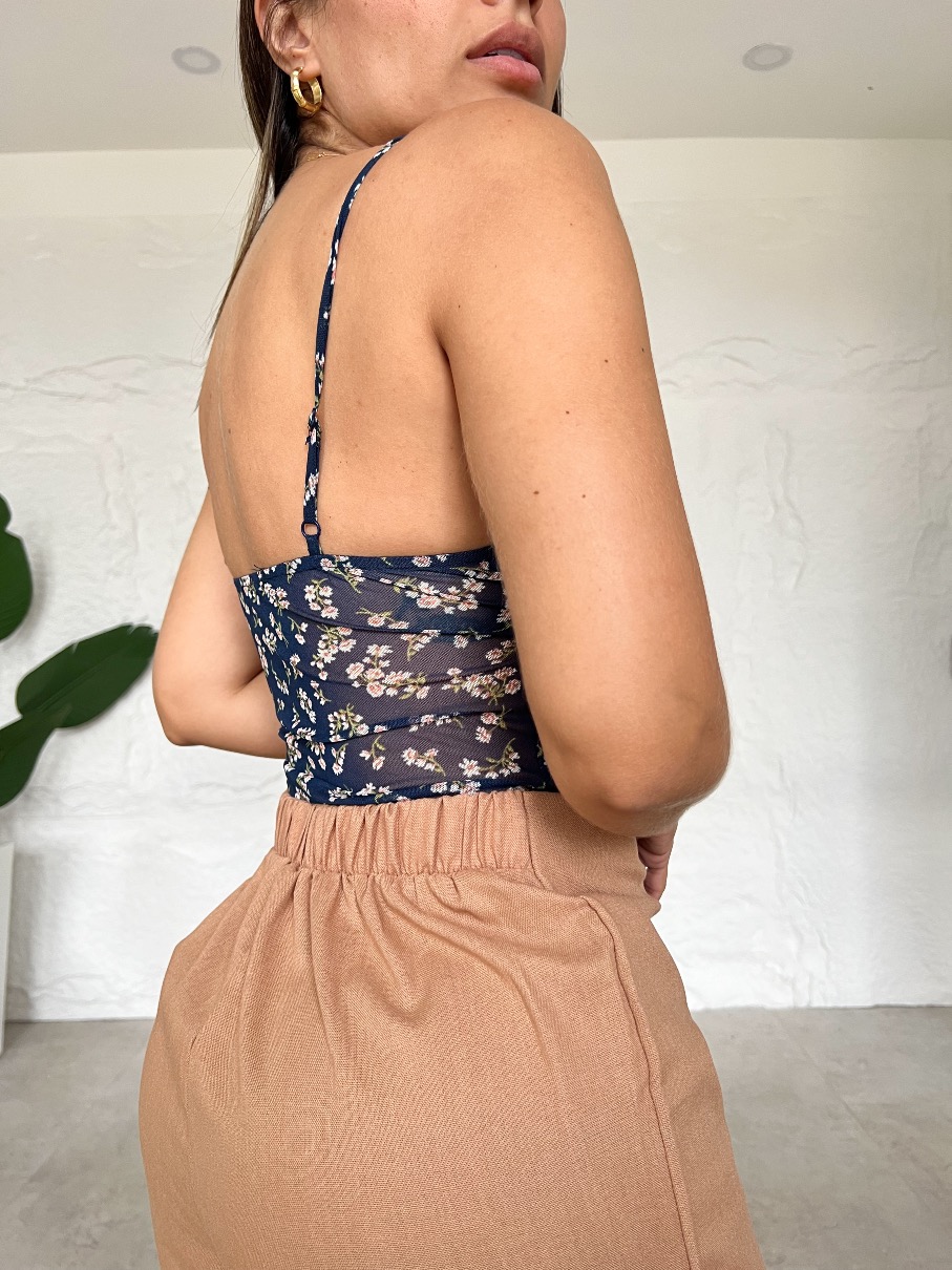 Set de Top y Suéter Flores mesh