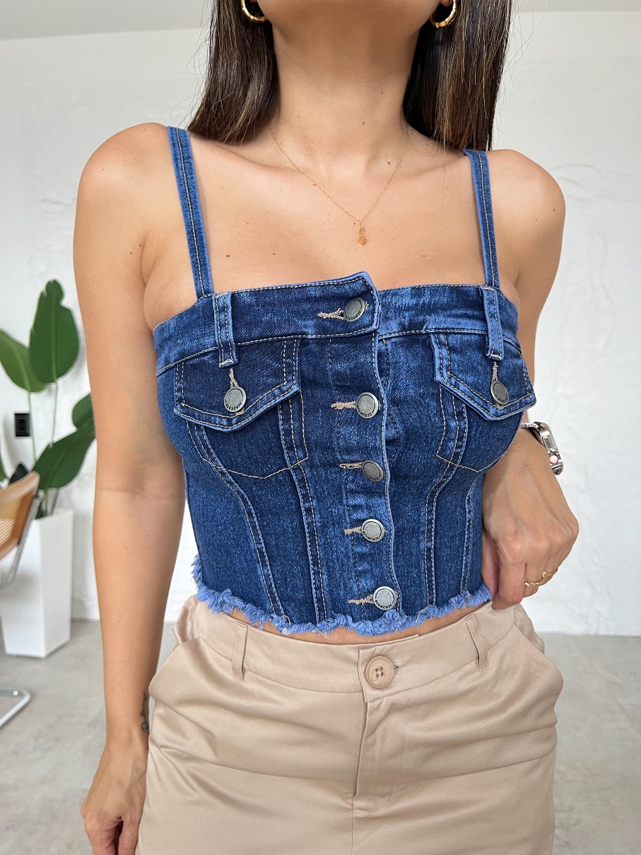 Top Denim dark BF