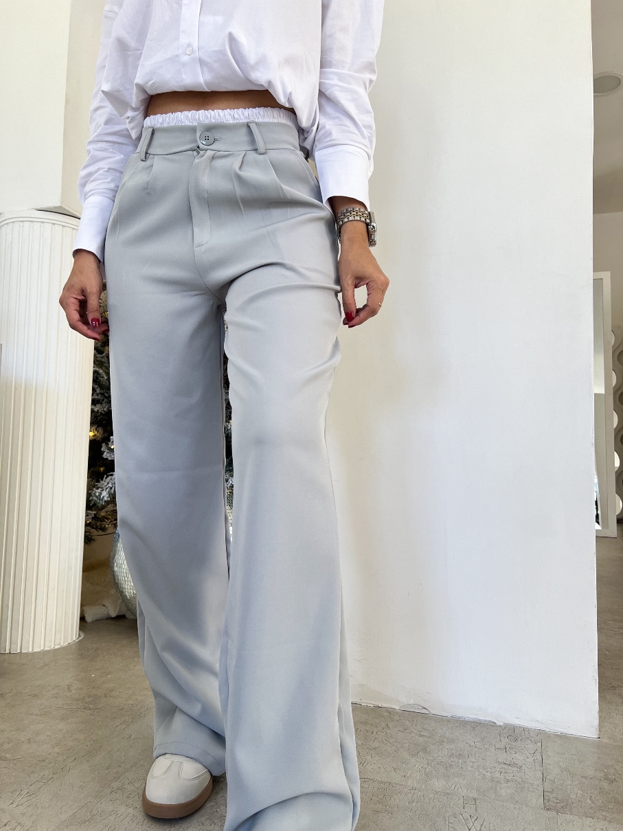 Pantalon de Vestir Gris doble pretina