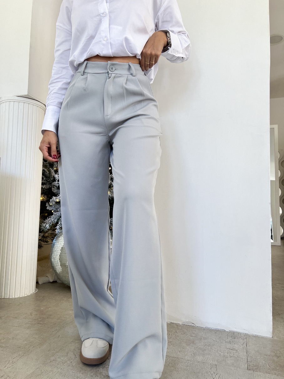 Pantalon de Vestir Gris doble pretina