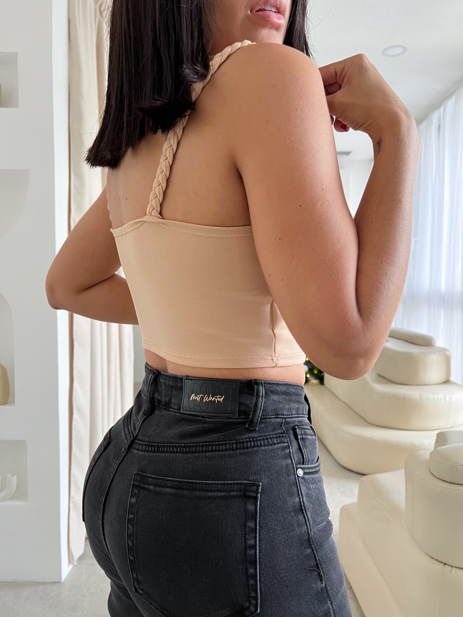 Bustier Beige trenzado