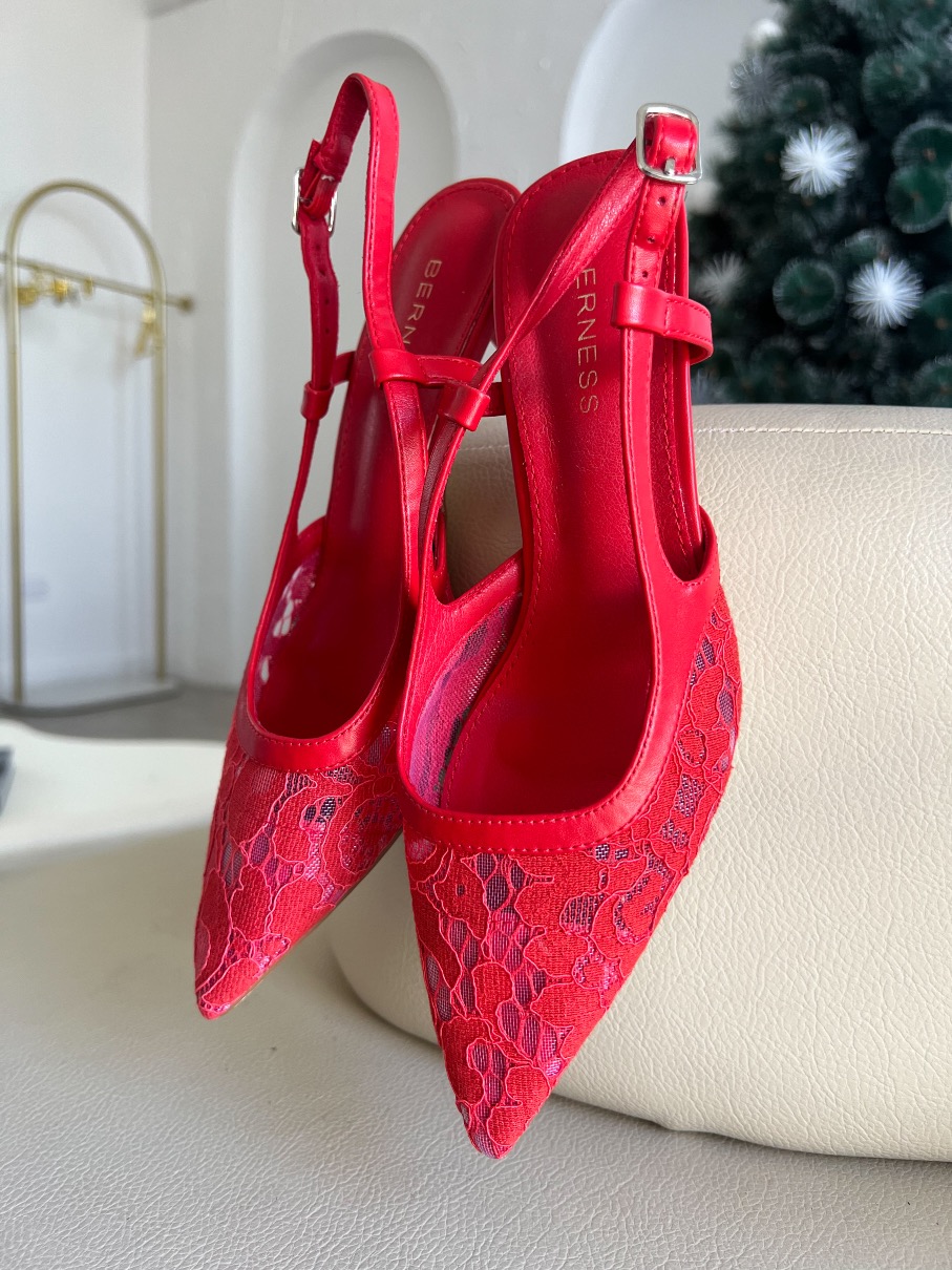 Stilettos encaje rojo Marilyn RR5