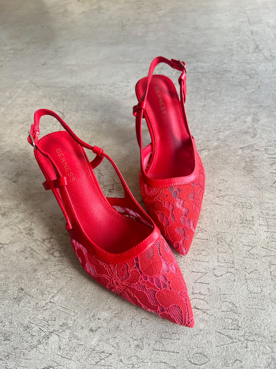 Stilettos encaje rojo Marilyn RR5