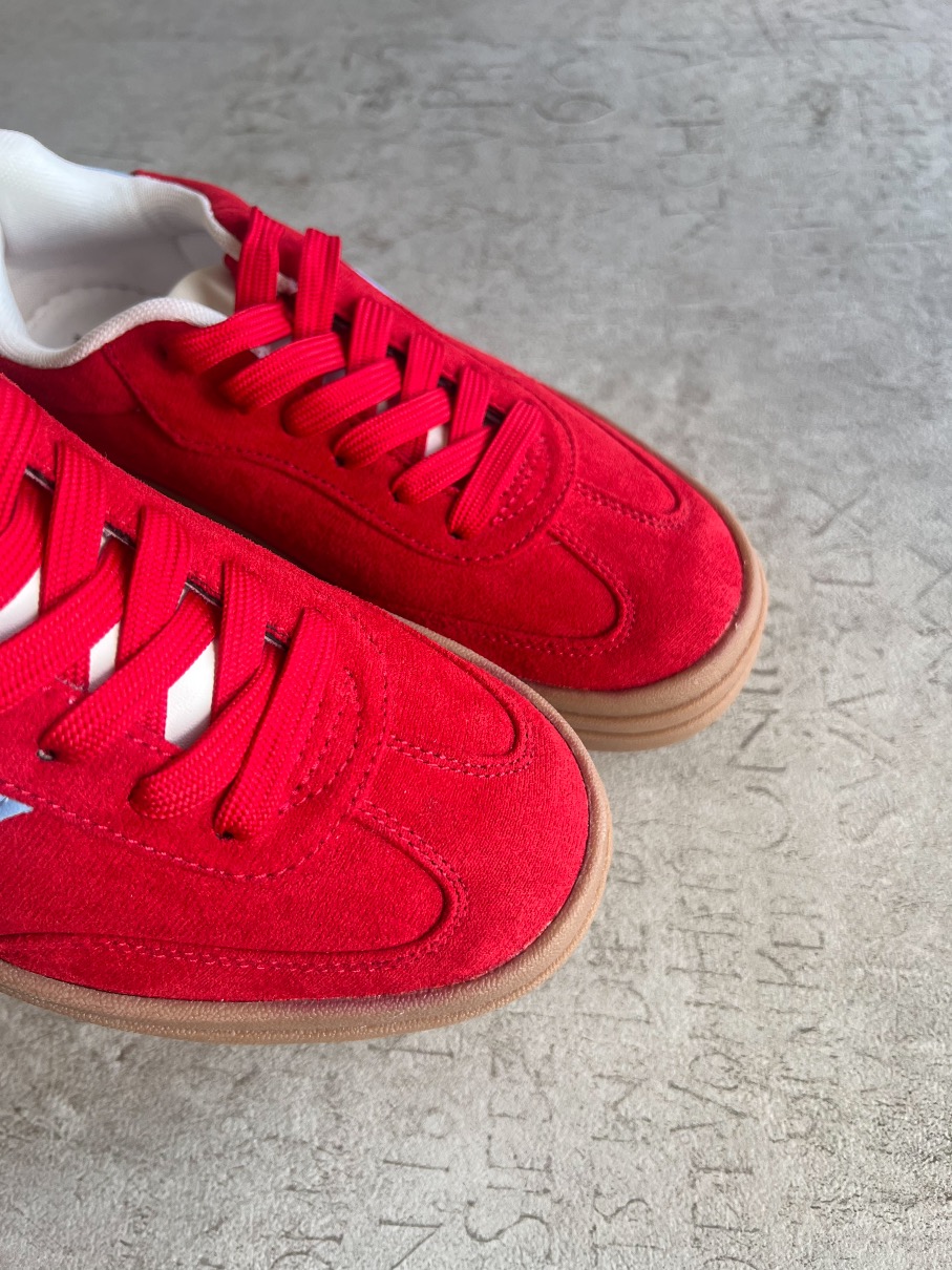 Calzado rojo samba plataforma