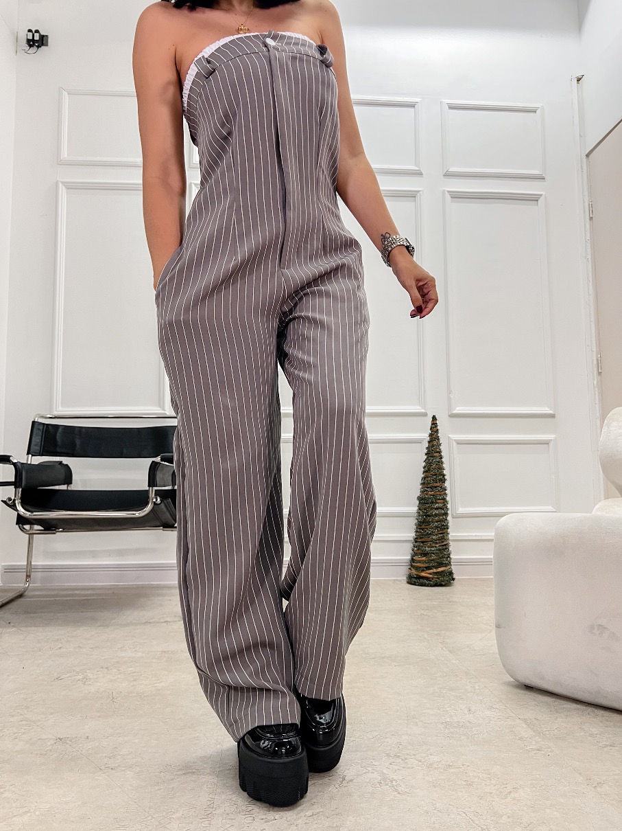 Enterizo strapple rayas Jane