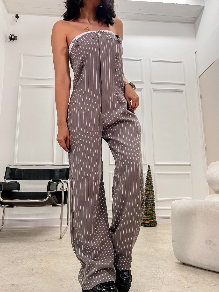 Enterizo strapple rayas Jane