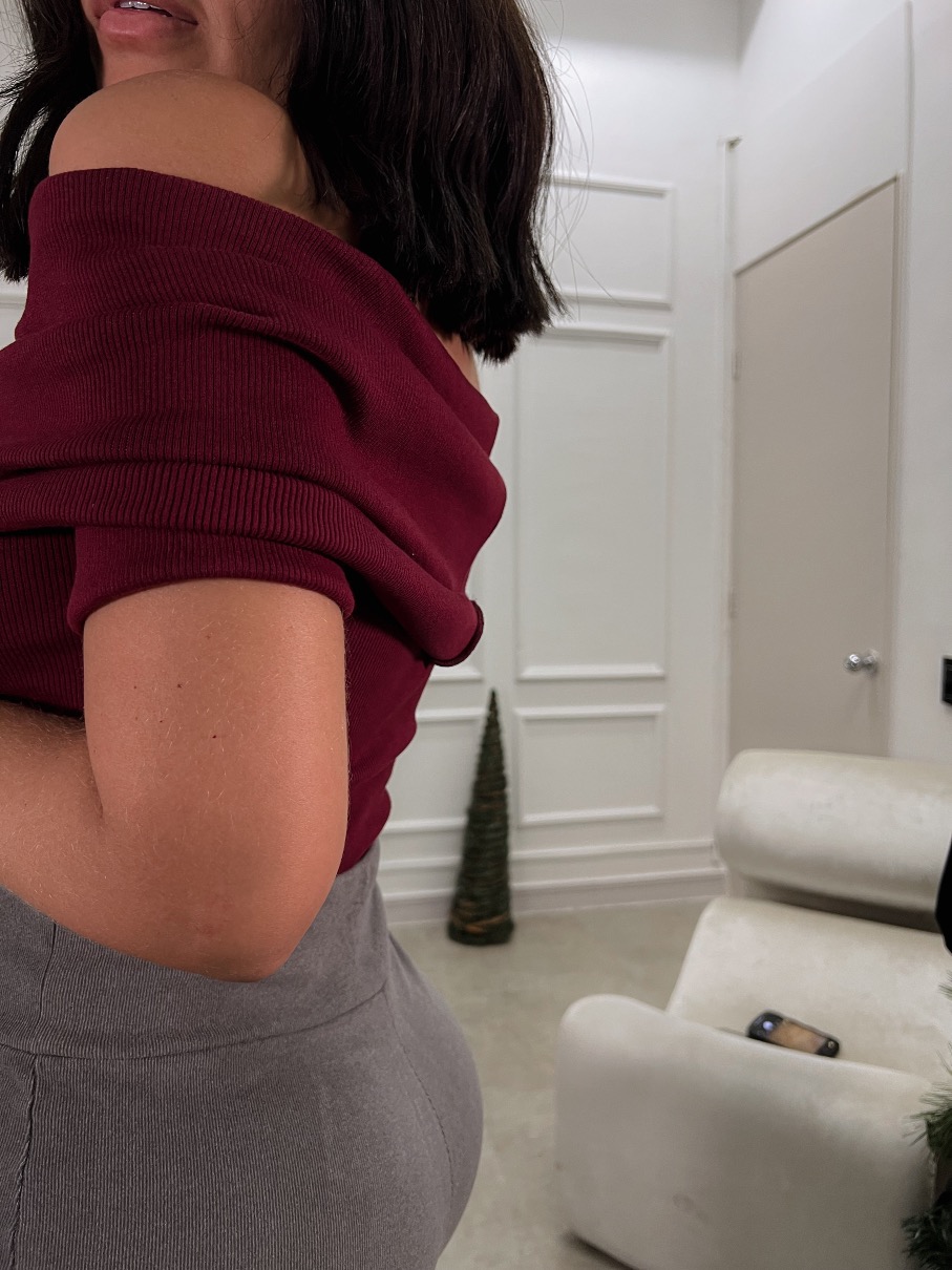 Blusa strapple vino Pamela