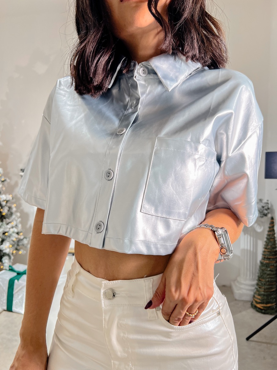Camisa plateada Julia 7EX