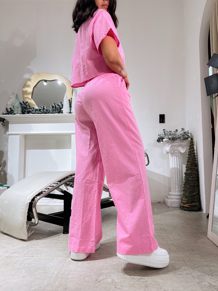 Conjunto lino rosado Jade