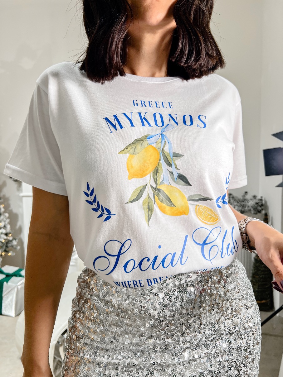 Camiseta blanca Myconos