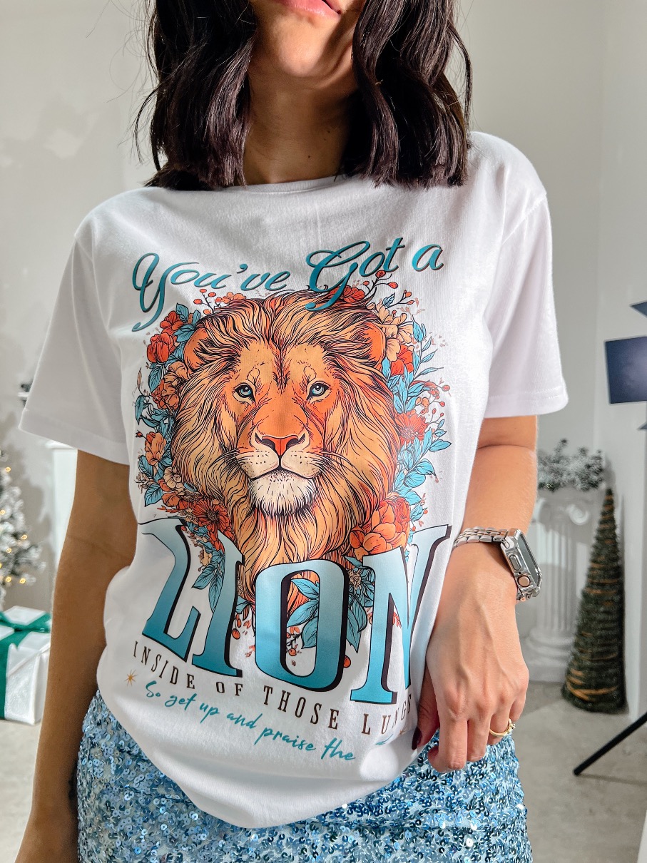 Camiseta blanca Lion