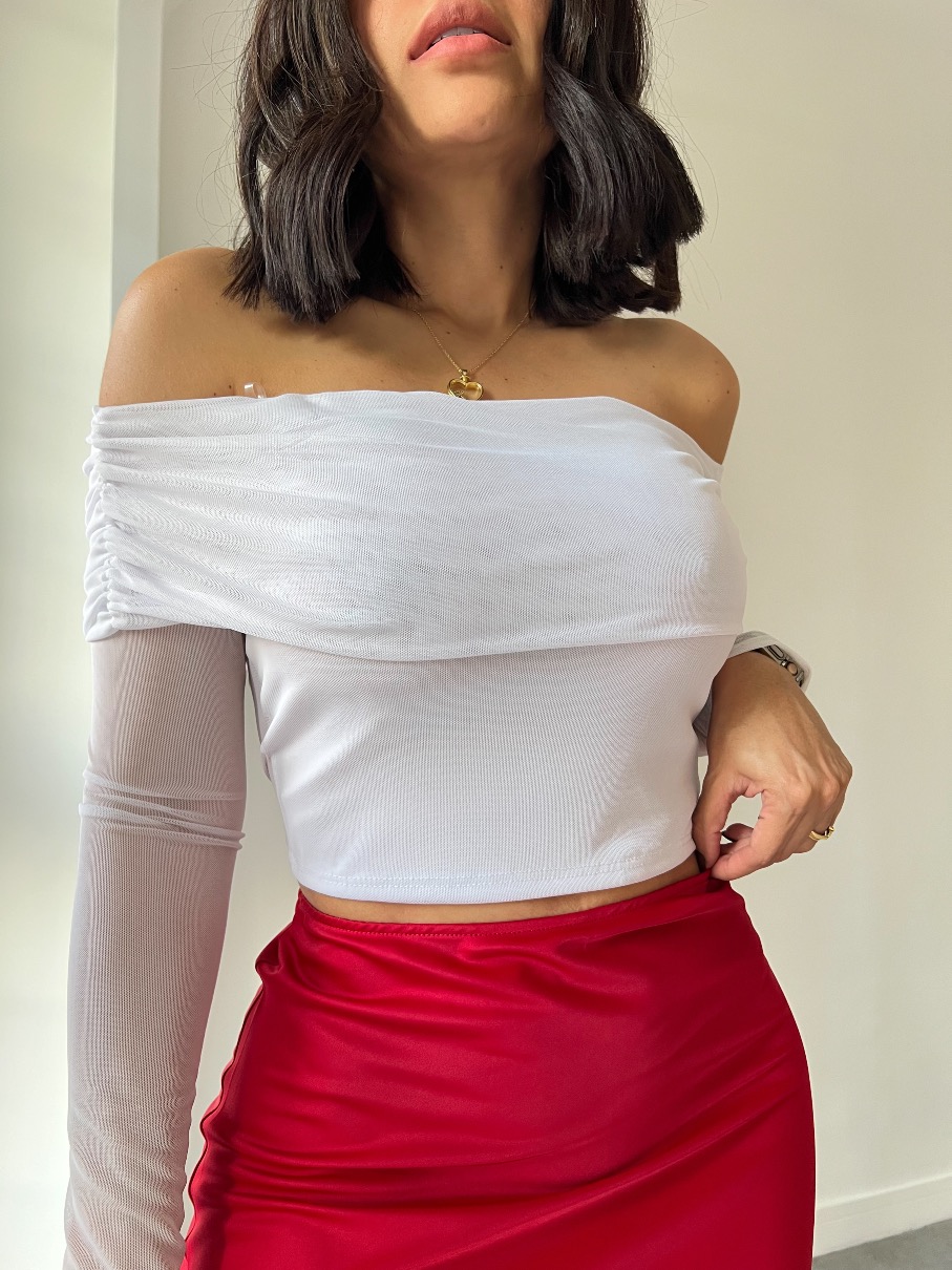 Top malla blanco julia