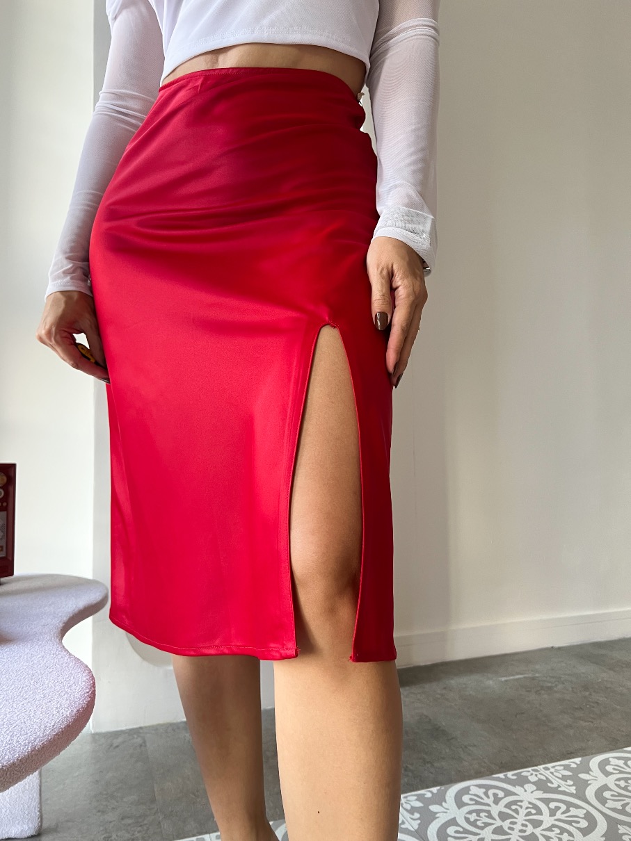 Falda roja larga Have