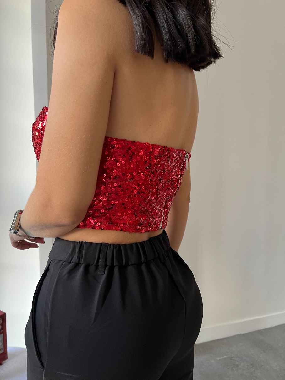 Bustier strapple  lentejuelas Ivy 7EX