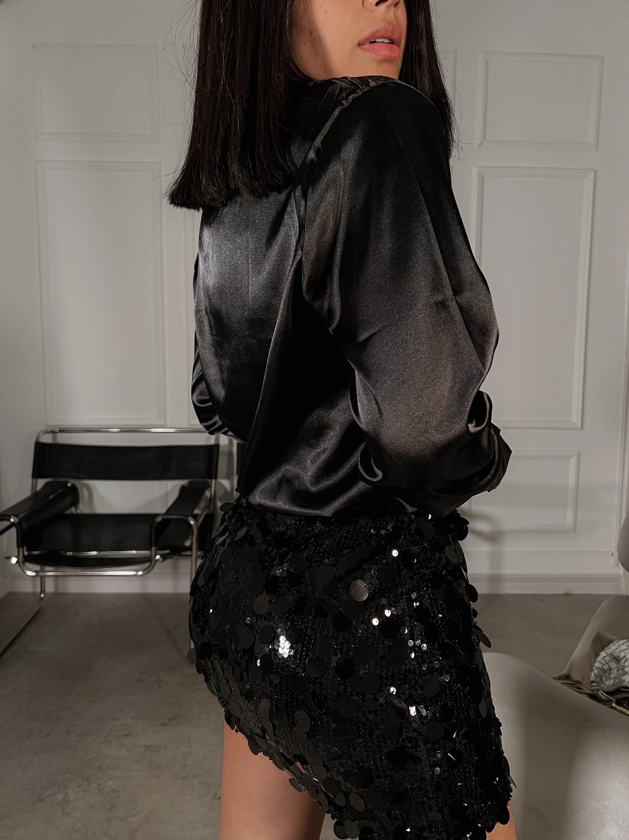 Camisa satinada Zoeh de botones