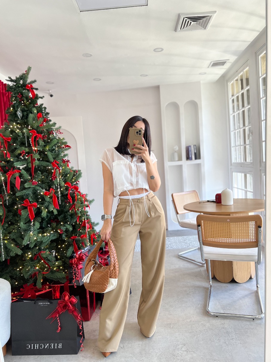 Pantalon de Vestir Beige doble pretina