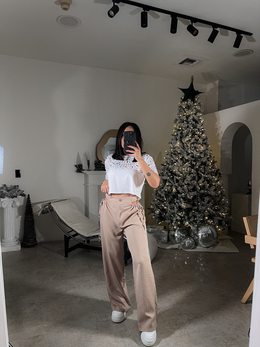 Pantalon de Vestir Abertura Beige