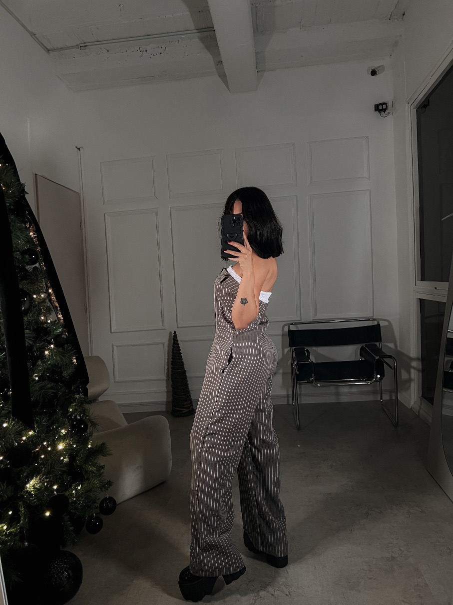 Enterizo strapple rayas Jane