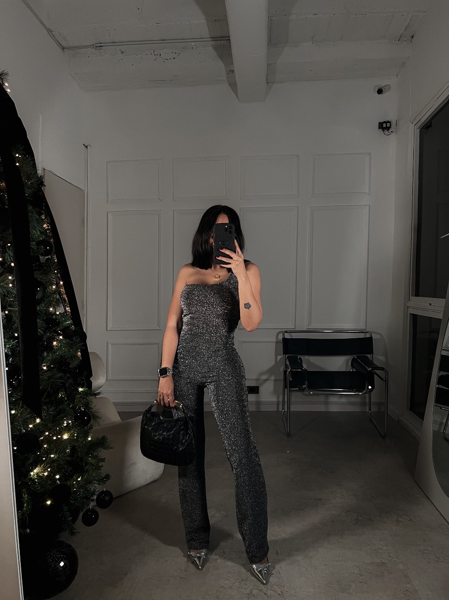 Enterizo plateado Luna