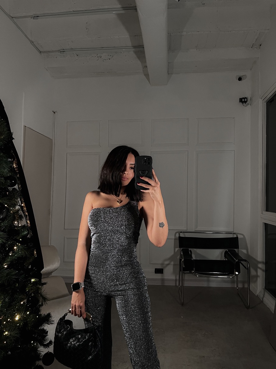 Enterizo plateado Luna