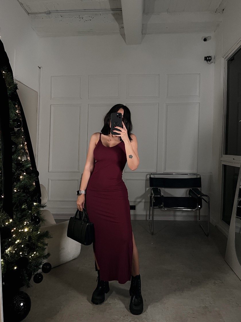 Maxi vestido vino Chloe