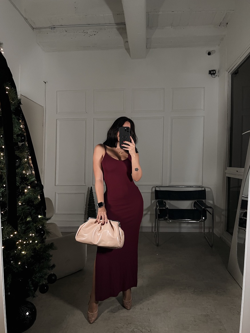 Maxi vestido vino Chloe