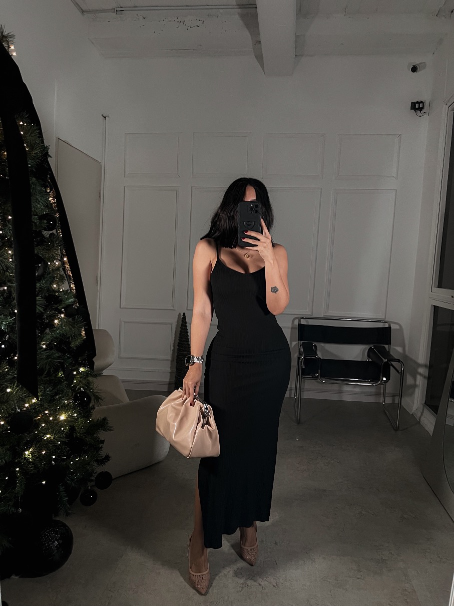 Maxi vestido negro Chloe