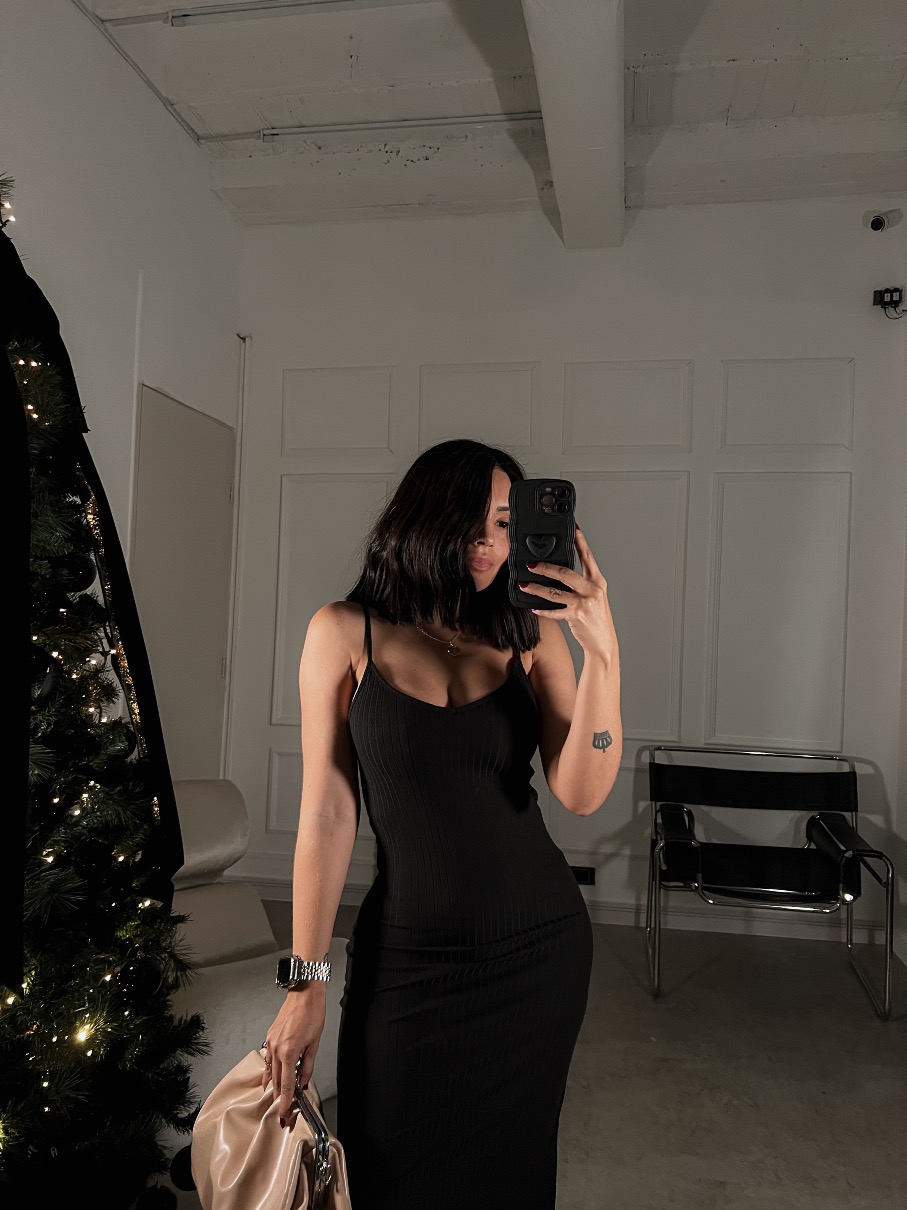 Maxi vestido negro Chloe