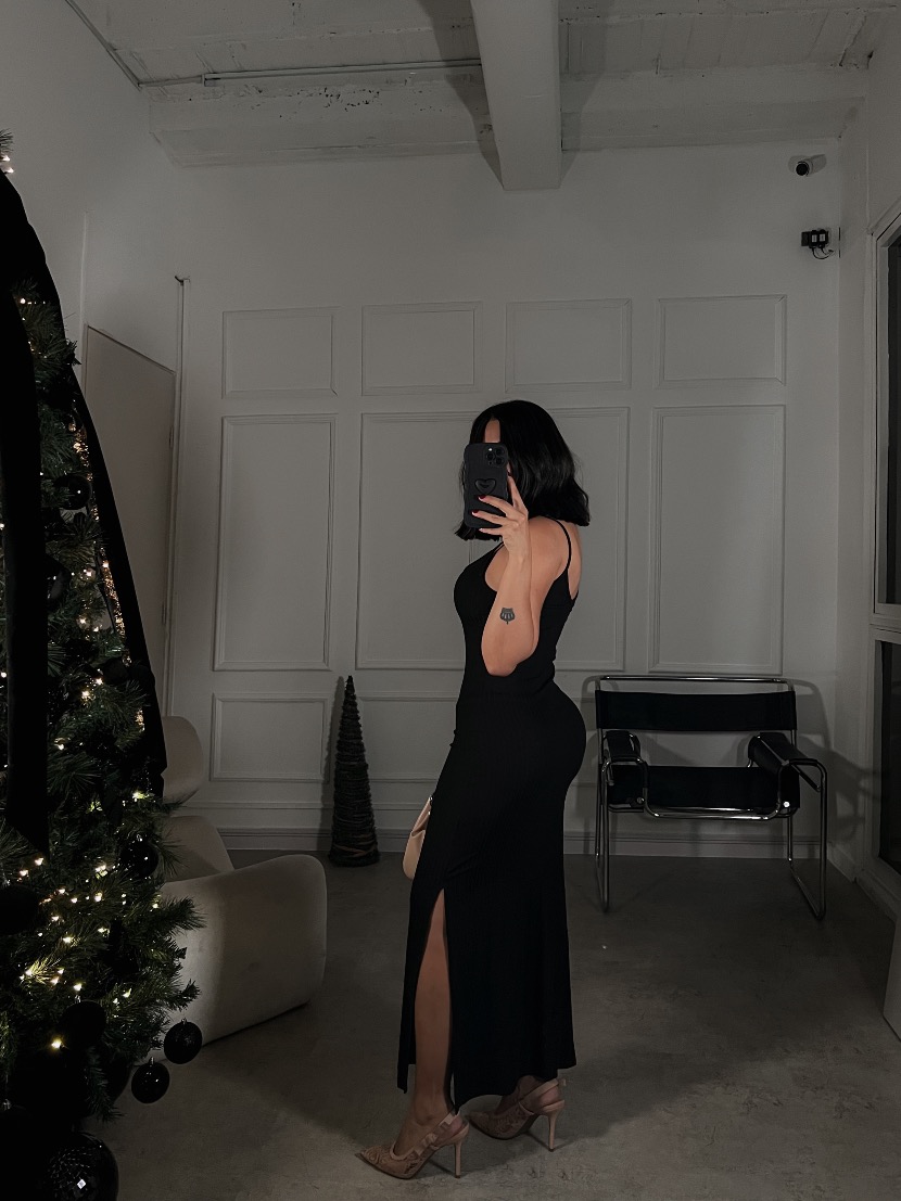 Maxi vestido negro Chloe