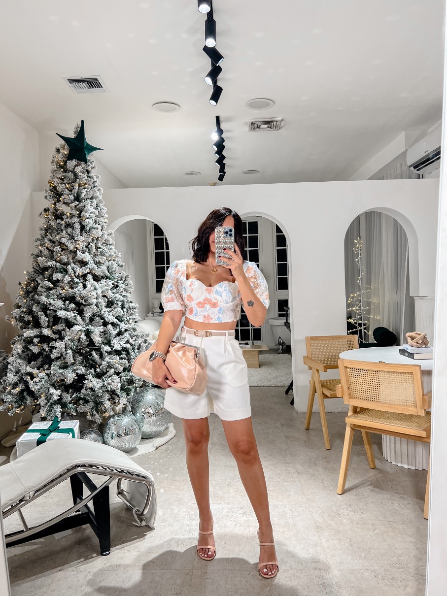 Bustier blanco flores Eleonor