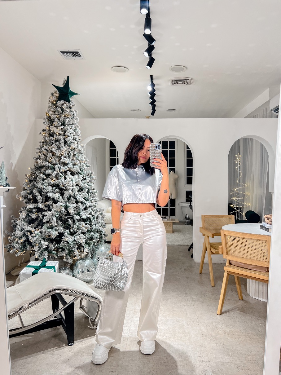 Camisa plateada Julia 7EX