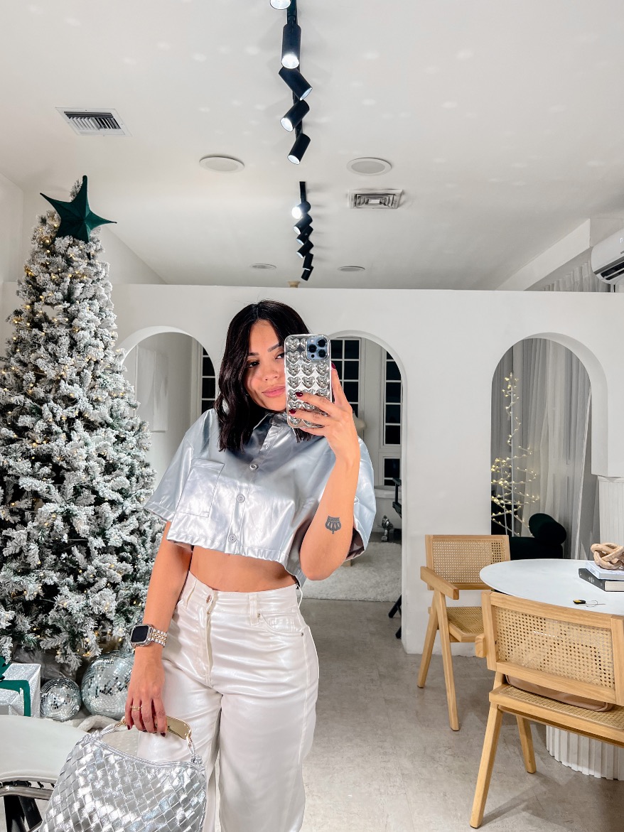 Camisa plateada Julia 7EX