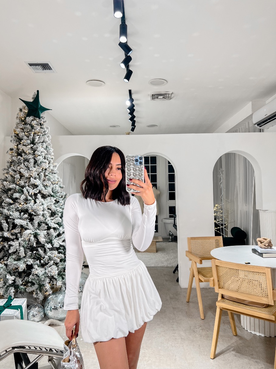 Vestido blanco globo Ivy