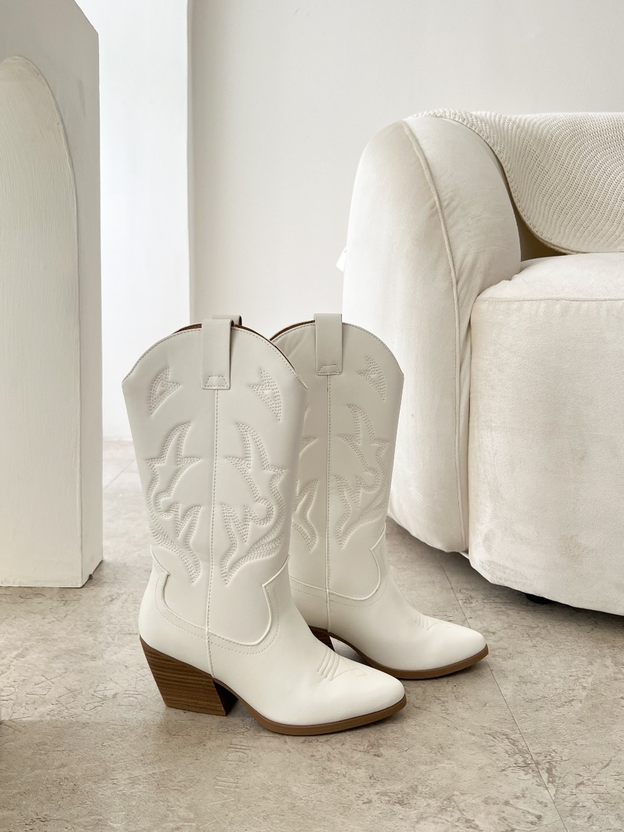 Botas vaqueras blanca
