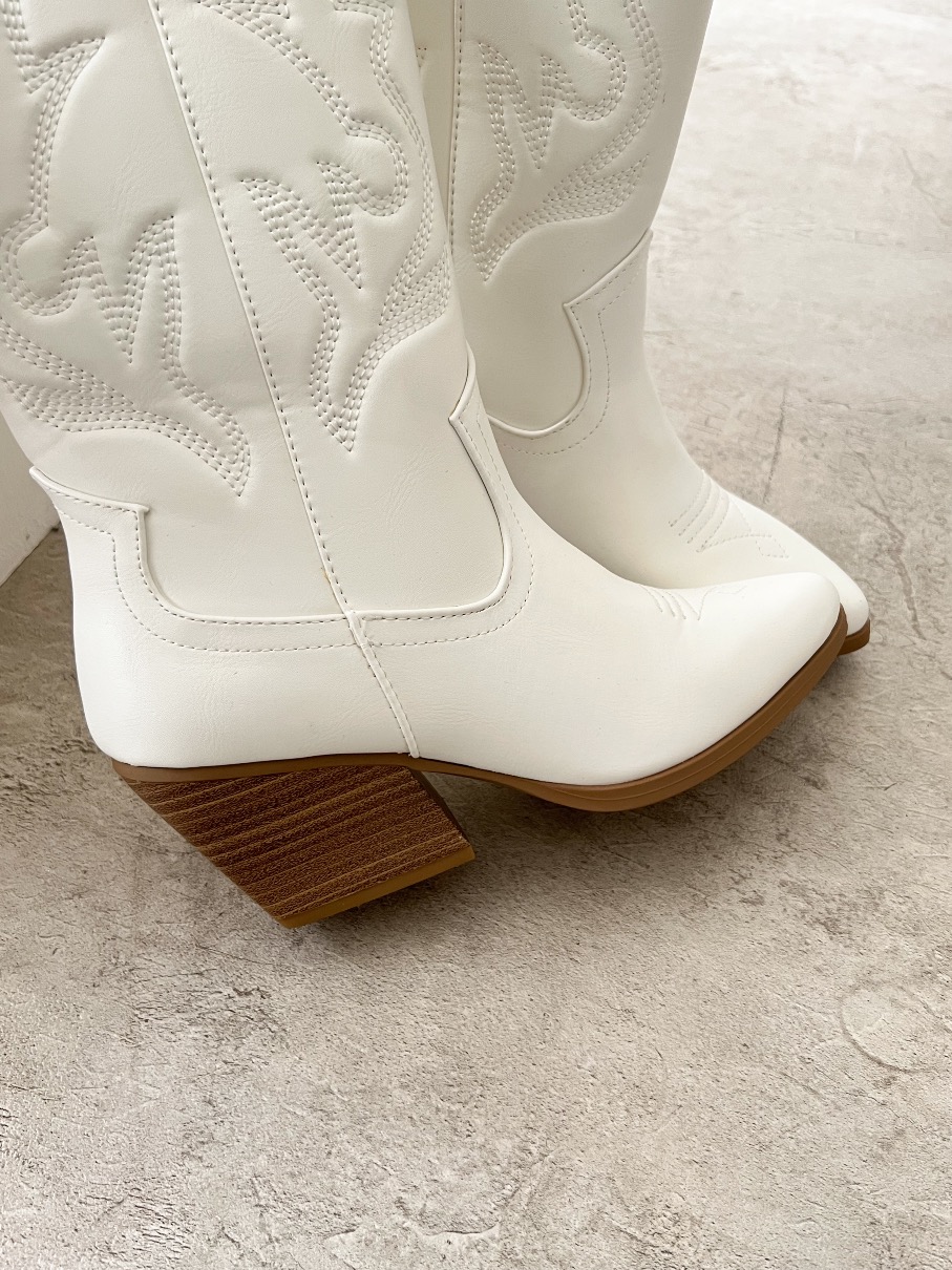 Botas vaqueras blanca