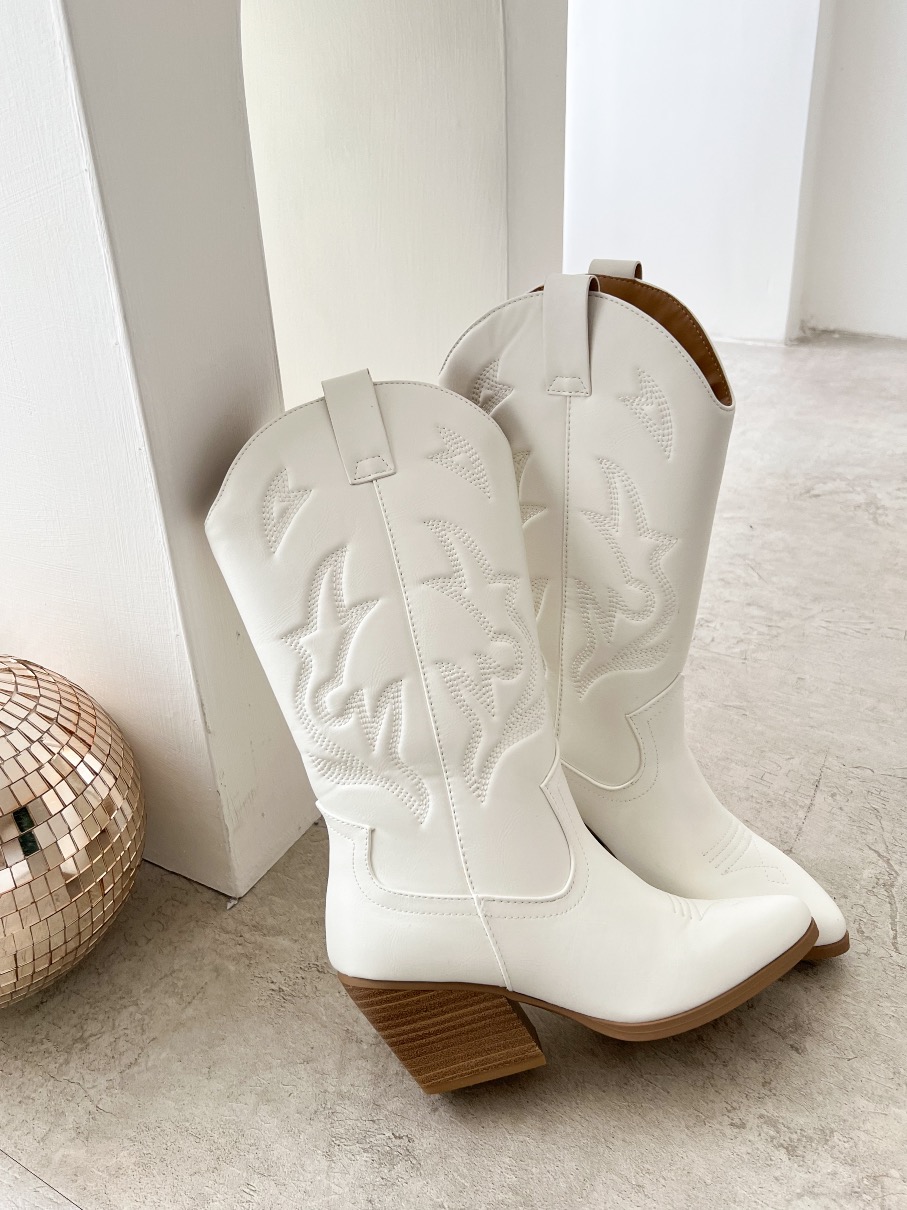 Botas vaqueras blanca