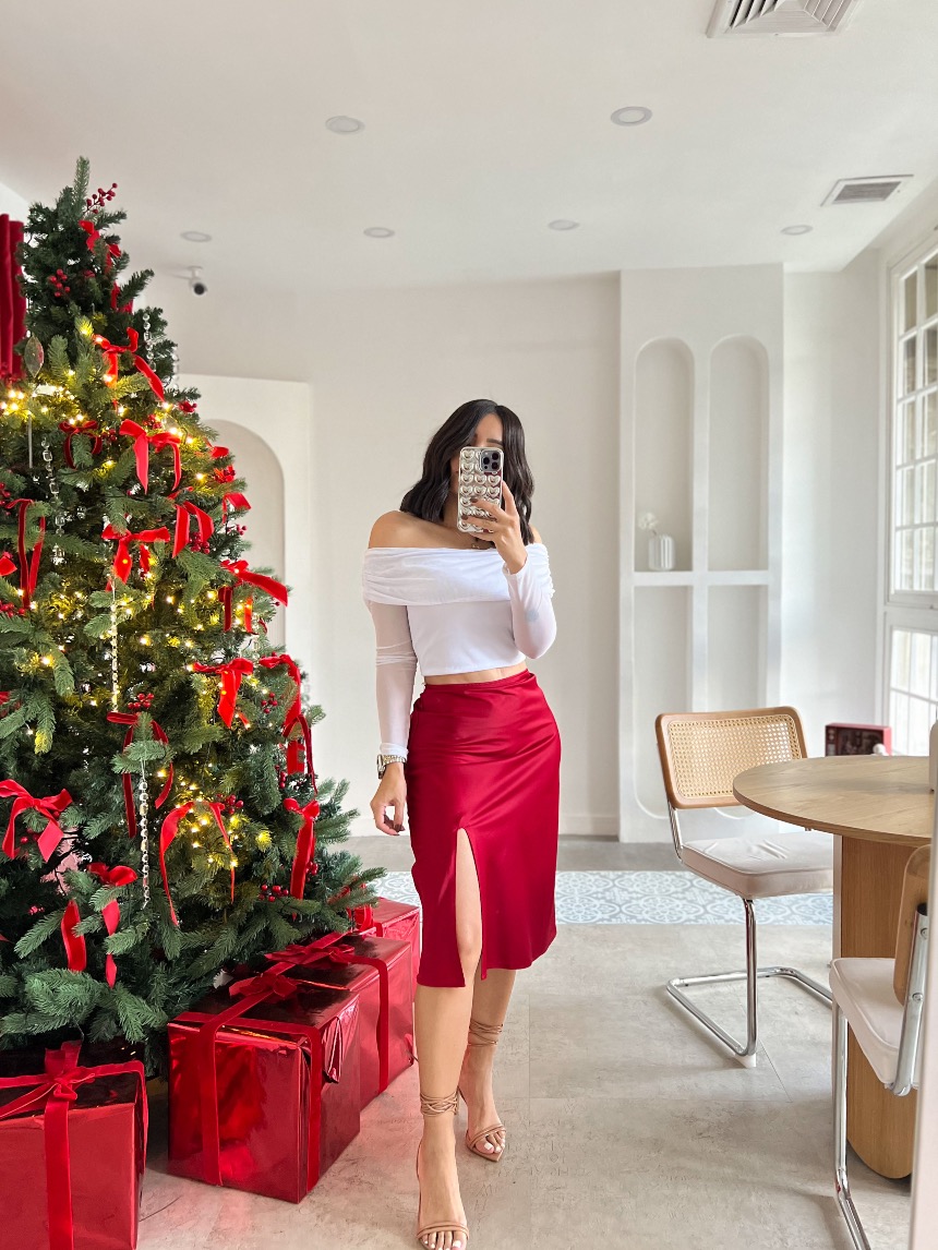 Falda roja larga Have