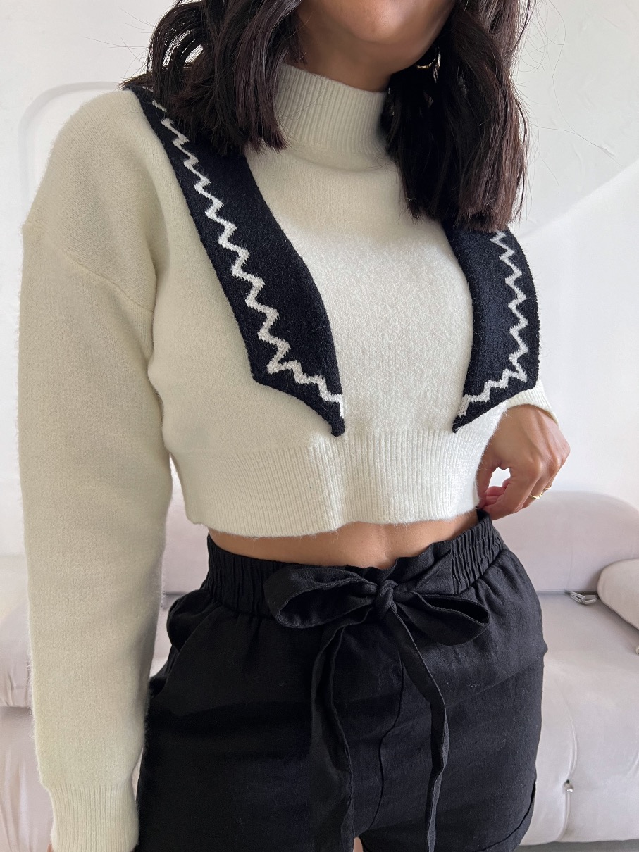 Suéter Tejido Solapa